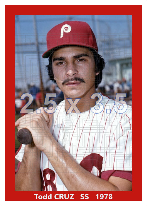 Todd Cruz - 1978 Philadelphia Phillies - choose a size & style
