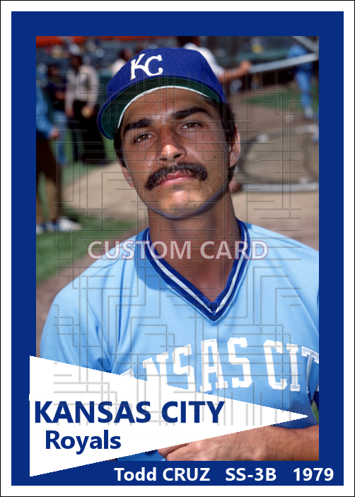 Todd Cruz - 1979 Kansas City Royals - choose a size & style