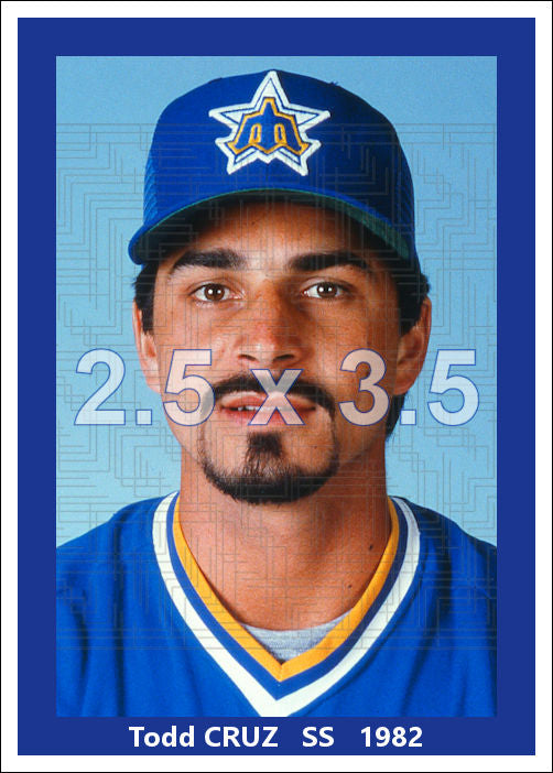 Todd Cruz - 1982 Seattle Mariners - choose a size & style