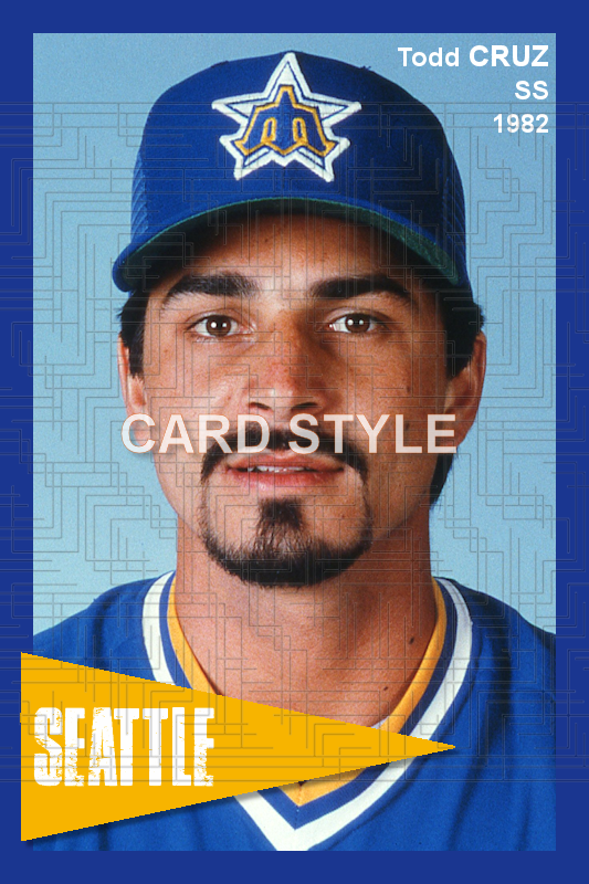 Todd Cruz - 1982 Seattle Mariners - choose a size & style