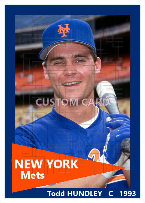 Todd Hundley - 1993 New York Mets - choose a size & style