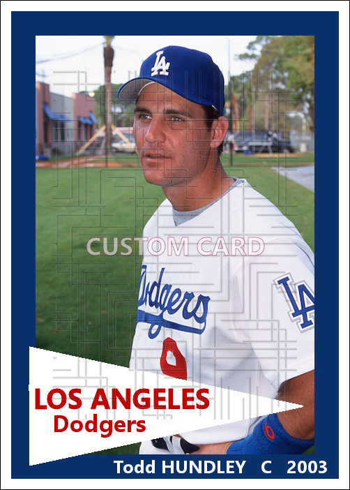 Todd Hundley - 2003 Los Angeles Dodgers - choose a size & style
