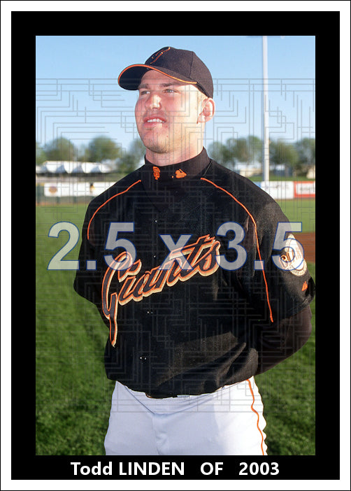 Todd Linden - 2003 San Francisco Giants - choose a size & style