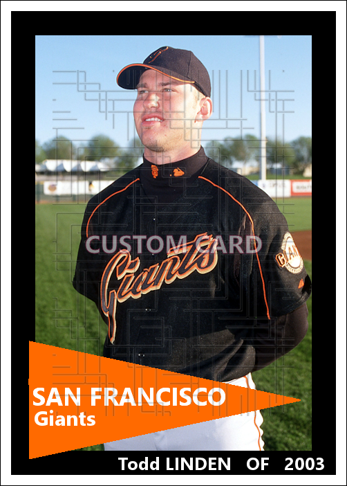 Todd Linden - 2003 San Francisco Giants - choose a size & style