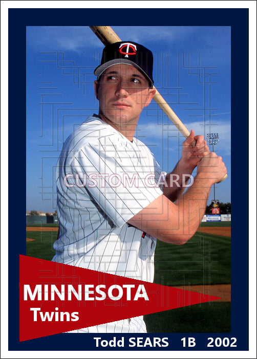 Todd Sears - 2002 Minnesota Twins - choose a size & style