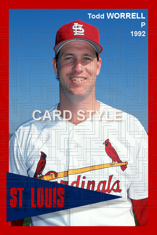 Todd Worrell - 1992 St. Louis Cardinals - choose a size & style