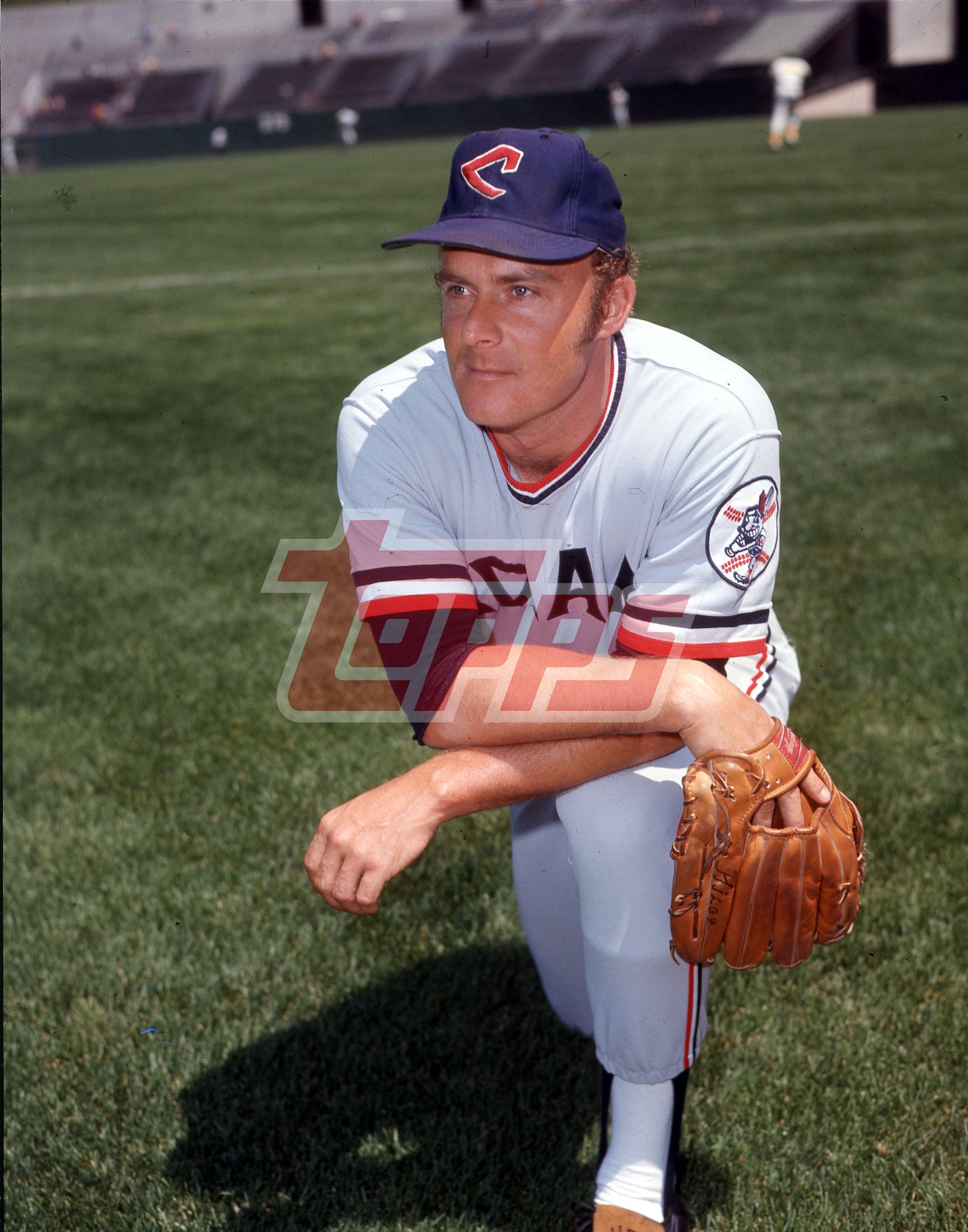 Tom Hilgendorf - 1974 Cleveland Indians - original ToppsVault medium format color transparency
