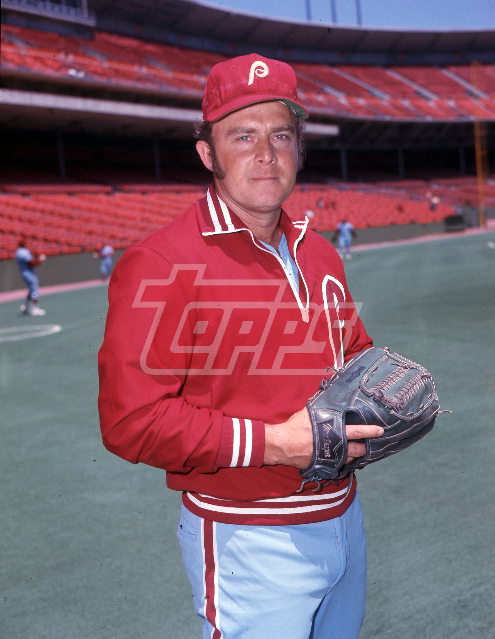 Tom Hilgendorf - 1975 Philadelphia Phillies - original ToppsVault medium format color transparency