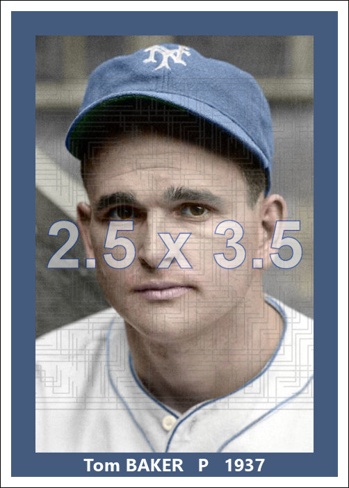 Tom Baker - 1937 New York Giants - choose a size & style