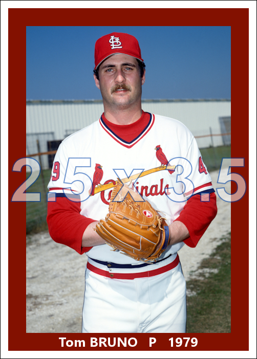 Tom Bruno - 1980 St. Louis Cardinals - choose a size & style