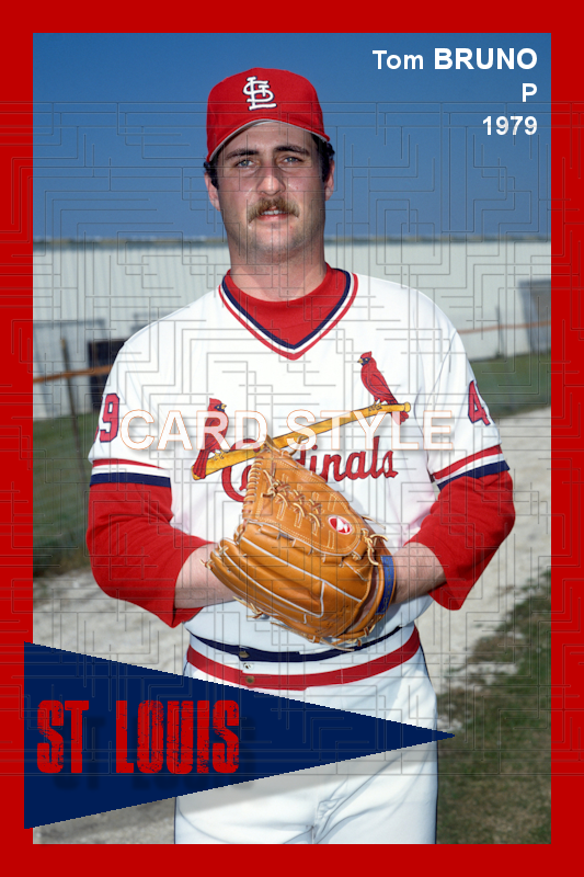 Tom Bruno - 1980 St. Louis Cardinals - choose a size & style