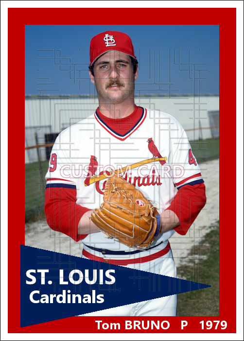 Tom Bruno - 1980 St. Louis Cardinals - choose a size & style