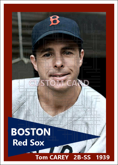 Tom Carey - 1939 Boston Red Sox - choose a size & style