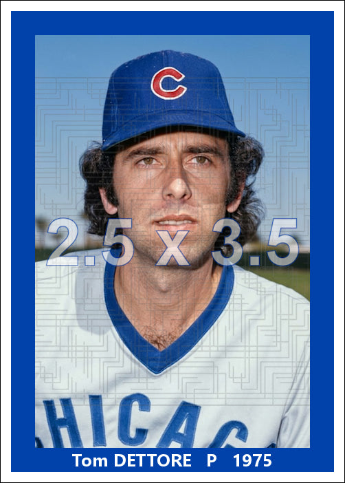 Tom Dettore - 1975 Chicago Cubs - choose a size & style