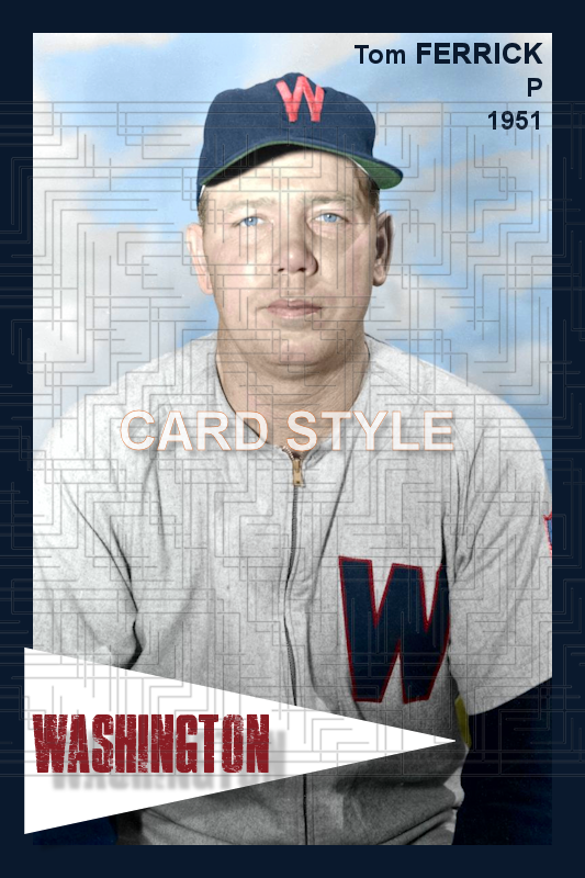Tom Ferrick - 1951 Washington Senators - choose a size & style