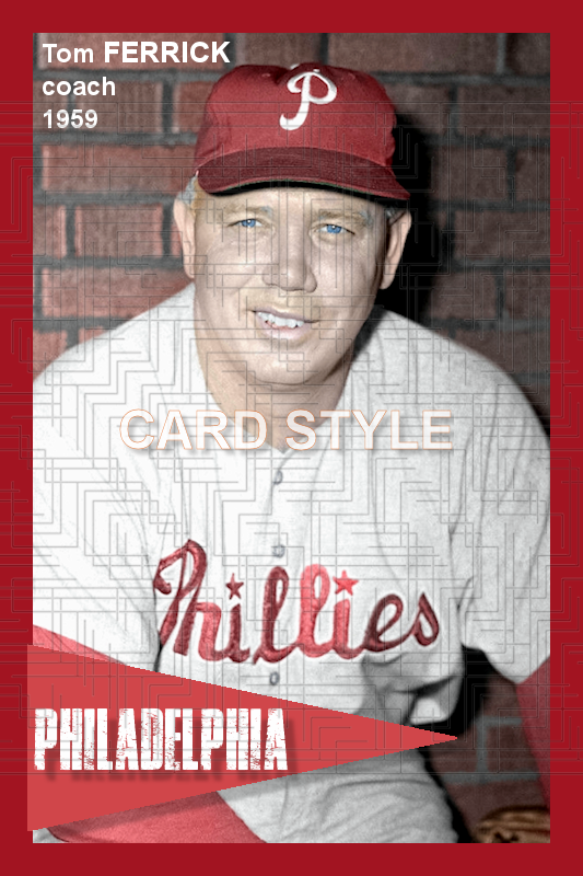 Tom Ferrick - 1959 Philadelphia Phillies - choose a size & style