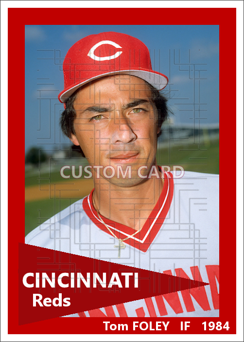 Tom Foley - 1984 Cincinnati Reds - choose a size & style