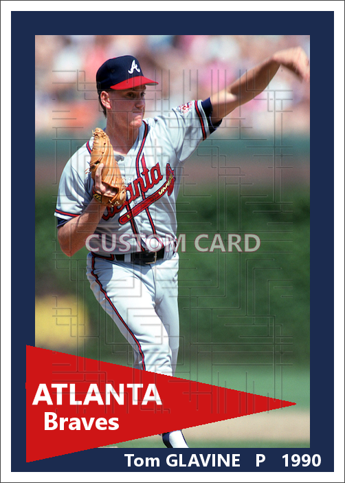 Tom Glavine - 1990 Atlanta Braves - choose a size & style