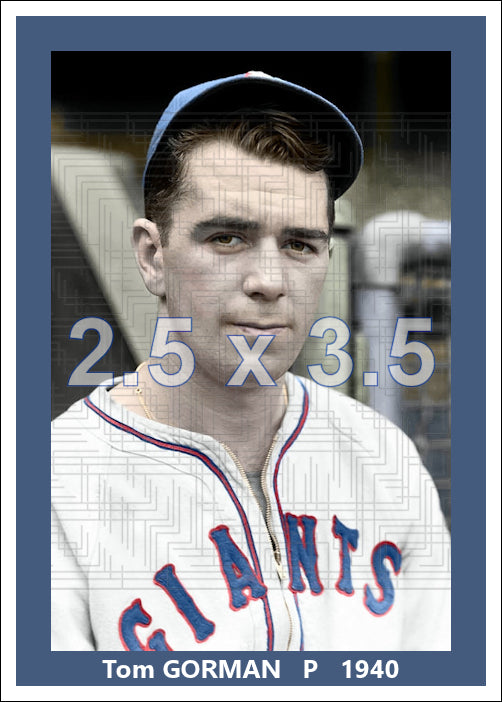 Tom Gorman - 1940 New York Giants - choose a size & style