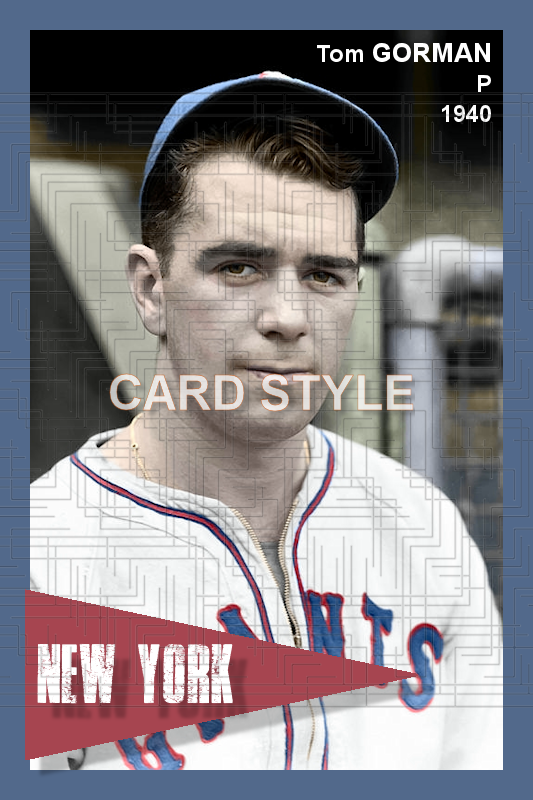 Tom Gorman - 1940 New York Giants - choose a size & style