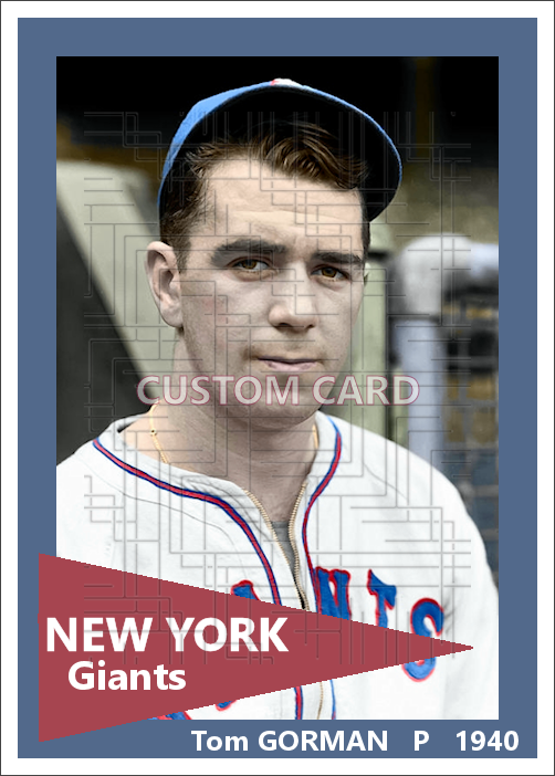 Tom Gorman - 1940 New York Giants - choose a size & style