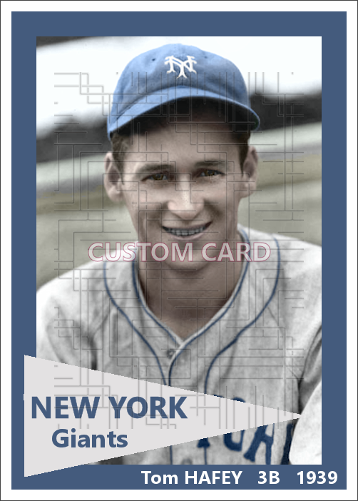 Tom Hafey - 1939 New York Giants - choose a size & style