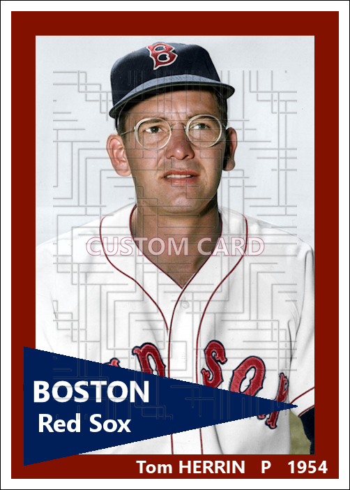 Tom Herrin - 1954 Boston Red Sox - choose a size & style
