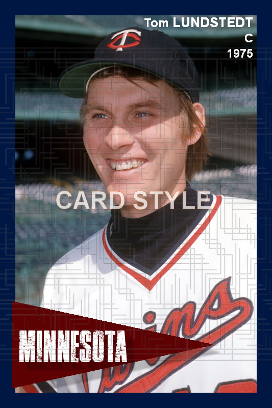 Tom Lundstedt - 1975 Minnesota Twins - choose a size & style
