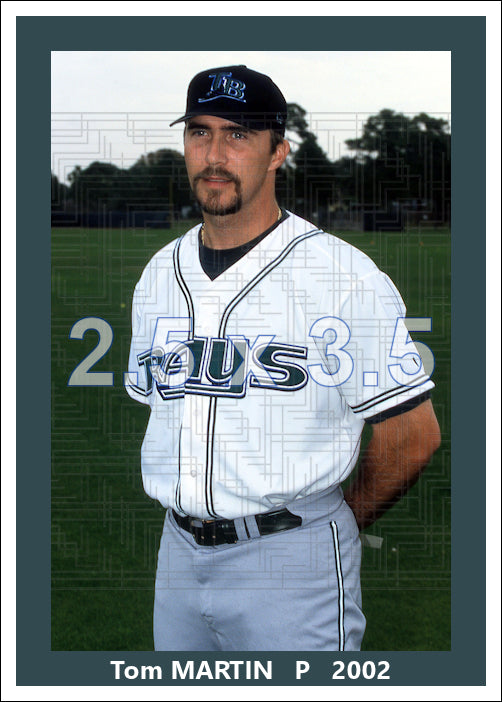 Tom Martin - 2002 Tampa Bay Devil Rays - choose a size & style