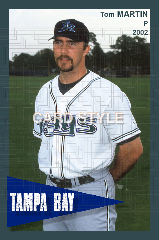Tom Martin - 2002 Tampa Bay Devil Rays - choose a size & style