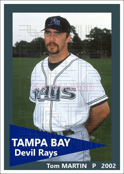 Tom Martin - 2002 Tampa Bay Devil Rays - choose a size & style