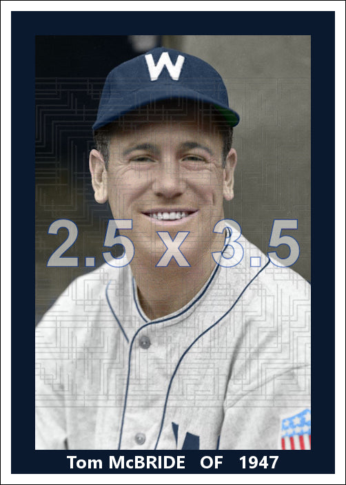 Tom McBride - 1947 Washington Senators - choose a size & style