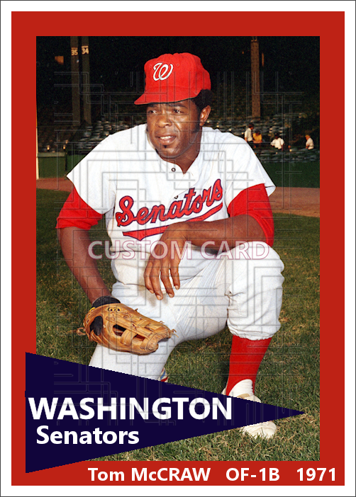 Tom McCraw - 1971 Washington Senators - choose a size & style