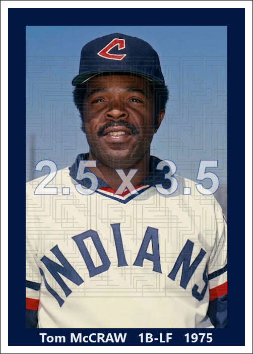 Tom McCraw - 1975 Cleveland Indians - choose a size & style