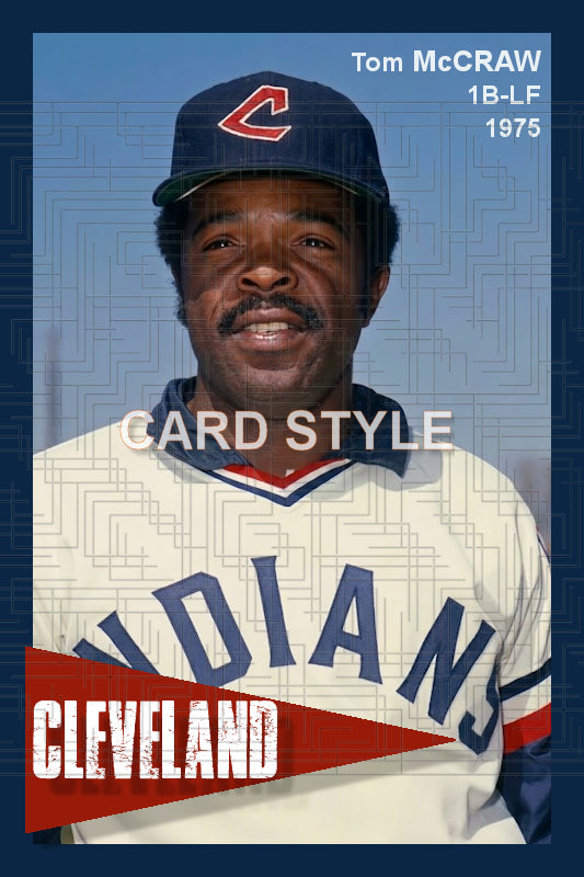 Tom McCraw - 1975 Cleveland Indians - choose a size & style