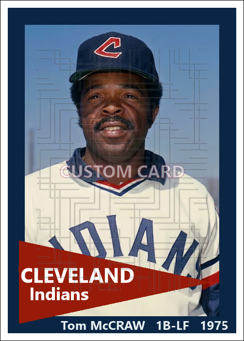 Tom McCraw - 1975 Cleveland Indians - choose a size & style