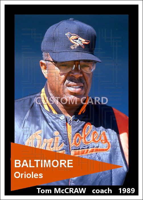 Tom McCraw - 1989 Baltimore Orioles - choose a size & style