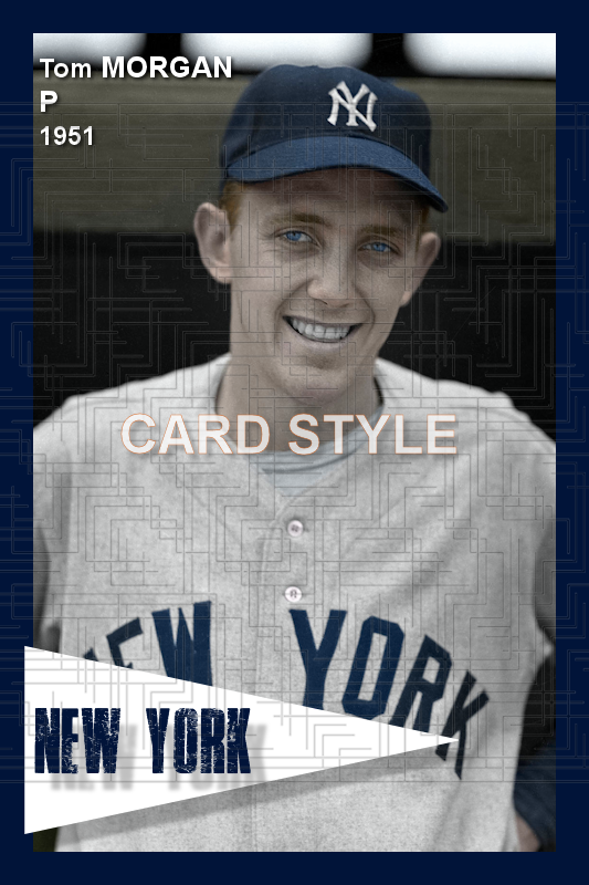 Tom Morgan - 1951 New York Yankees - choose a size & style