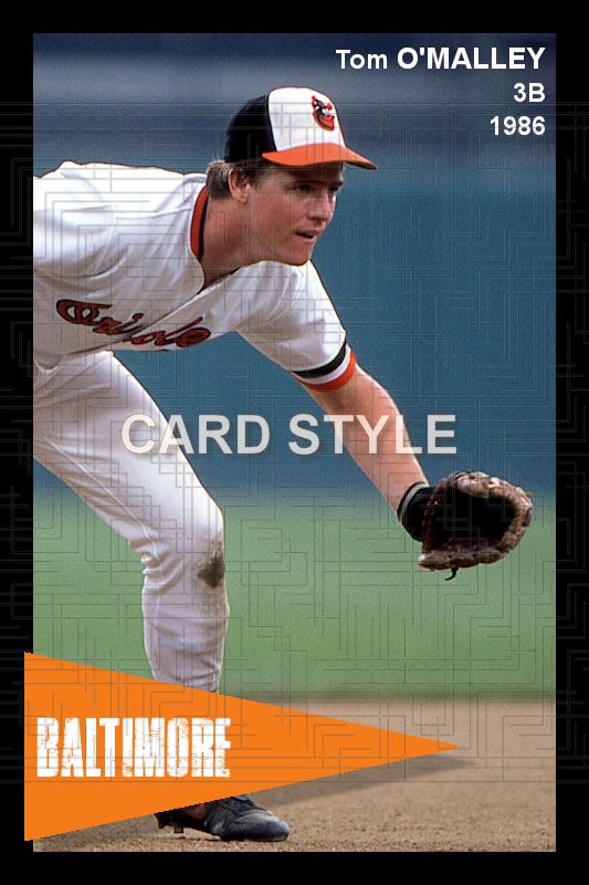 Tom O'Malley - 1986 Baltimore Orioles- choose a size & style