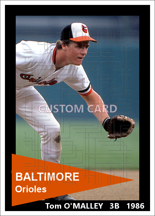 Tom O'Malley - 1986 Baltimore Orioles- choose a size & style