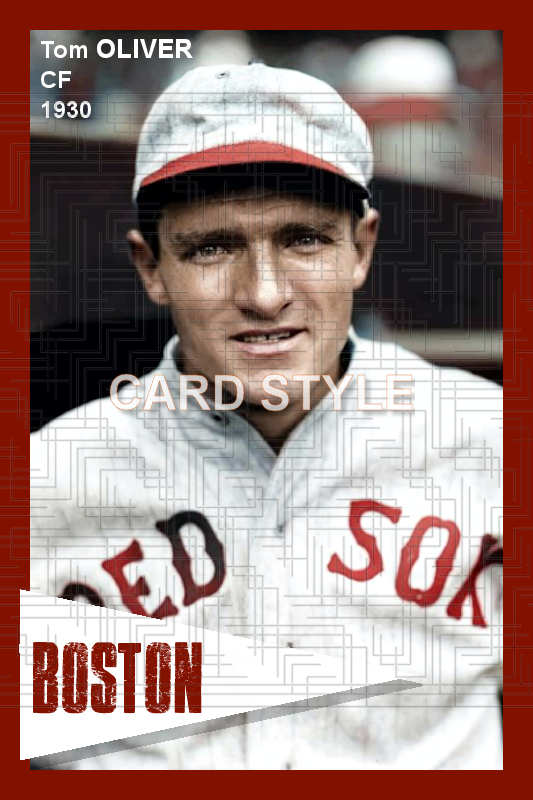 Tom Oliver - 1930 Boston Red Sox - choose a size & style
