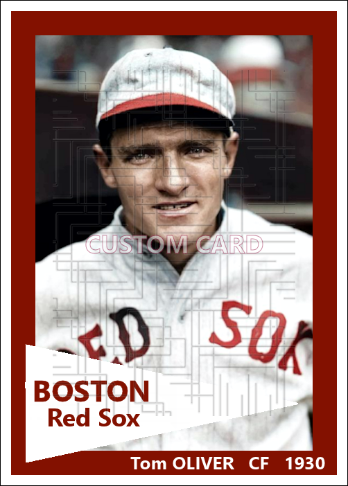 Tom Oliver - 1930 Boston Red Sox - choose a size & style