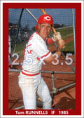 Tom Runnells - 1985 Cincinnati Reds - choose a size & style