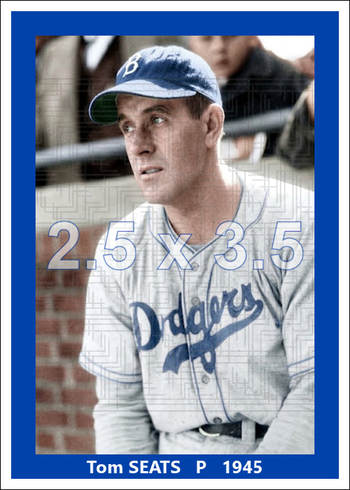 Tom Seats - 1945 Brooklyn Dodgers - choose a size & style
