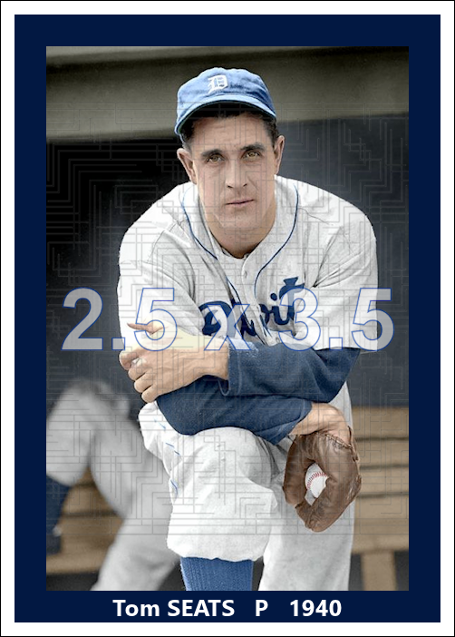 Tom Seats - 1940 Detroit Tigers - choose a size & style