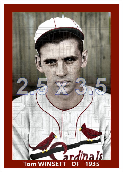 Tom Winsett - 1935 St. Louis Cardinals - choose a size & style