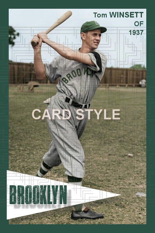 Tom Winsett - 1937 Brooklyn Dodgers - choose a size & style
