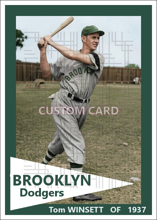 Tom Winsett - 1937 Brooklyn Dodgers - choose a size & style