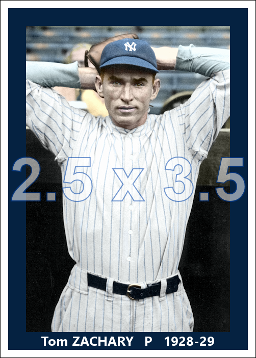 Tom Zachary - 1928-29 New York Yankees - choose a size & style