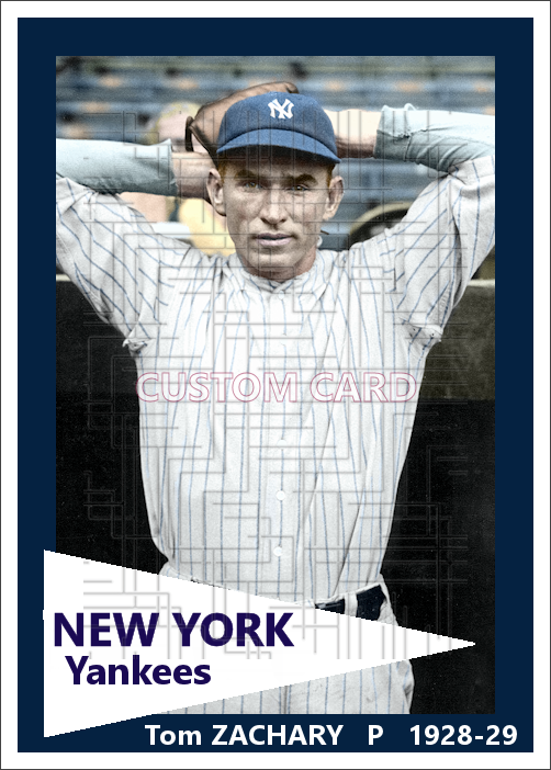 Tom Zachary - 1928-29 New York Yankees - choose a size & style